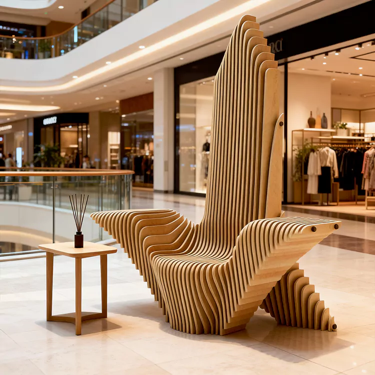 Parametrinen korkeaselkäinen Sculpture Accent -tuoli
